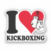 I Liebe Kickboxing Aufkleber (Vorderseite)