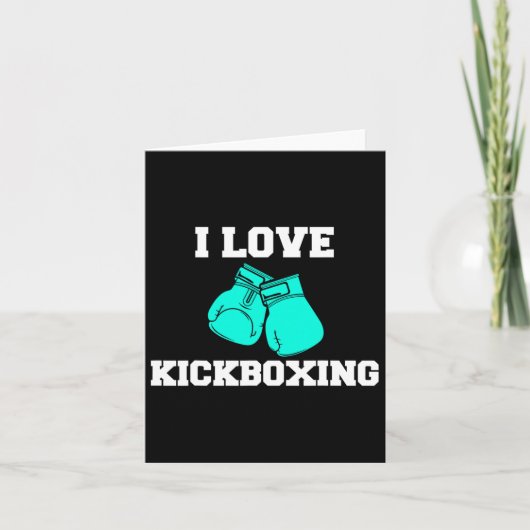 I Liebe Kickboxing Boxing Lover Boxer Kickboxing Karte (Vorderseite)