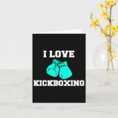 I Liebe Kickboxing Boxing Lover Boxer Kickboxing Karte (Gelbe Blume)