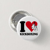 I Liebe Kickboxing Button (Vorne & Hinten)