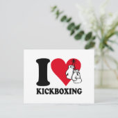 I Liebe Kickboxing Feiertagspostkarte (Stehend Vorderseite)