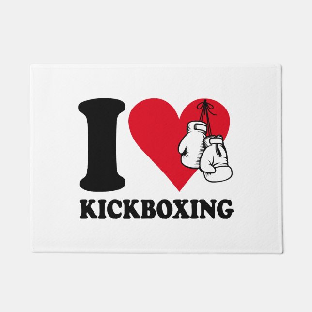 I Liebe Kickboxing Fußmatte (Vorderseite)