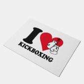 I Liebe Kickboxing Fußmatte (Schrägansicht)
