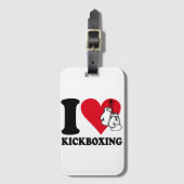 I Liebe Kickboxing Gepäckanhänger (Vorderseite Vertikal)