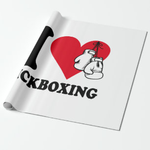 I Liebe Kickboxing Geschenkpapier