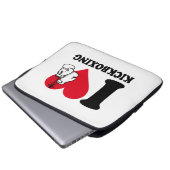 I Liebe Kickboxing Laptopschutzhülle (Vorne Knopf)