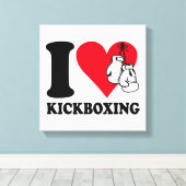 I Liebe Kickboxing Leinwanddruck (Insitu (Holzboden))