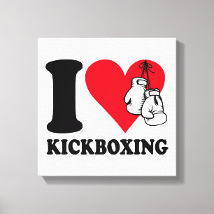 I Liebe Kickboxing Leinwanddruck