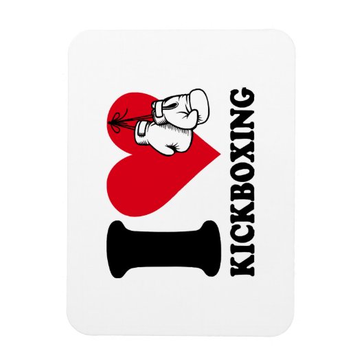 I Liebe Kickboxing Magnet (Vertikal)