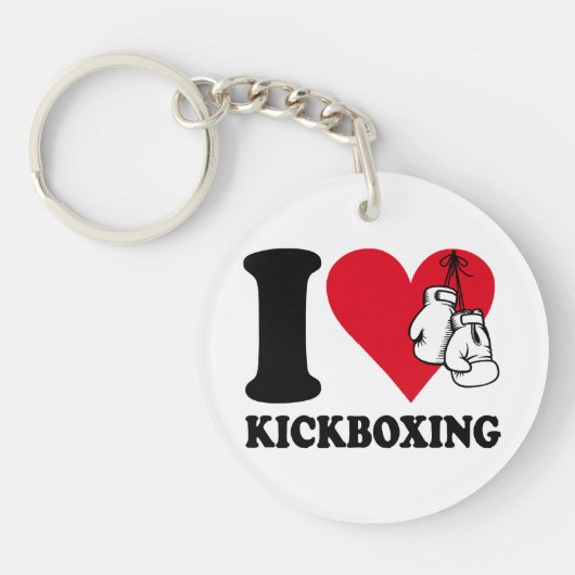 I Liebe Kickboxing Schlüsselanhänger (Vorderseite)