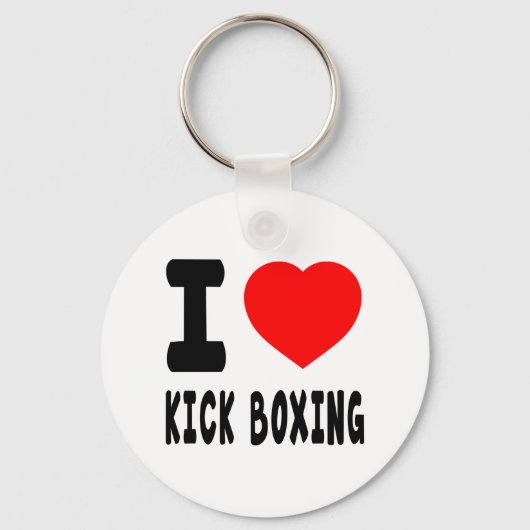 I Liebe Kickboxing Schlüsselanhänger (Vorderseite)