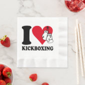 I Liebe Kickboxing Serviette (Beispiel)