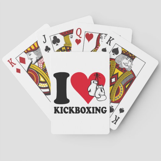 I Liebe Kickboxing Spielkarten (Rückseite)