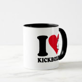 I Liebe Kickboxing Tasse (VorderseiteRechts)