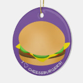 I Liebe Kiddie Cheeseburgers Keramik Ornament (Links)