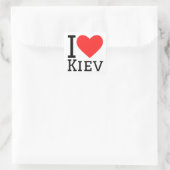 I Liebe Kiev Quadratischer Aufkleber (Tasche)