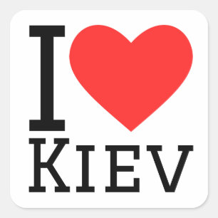 I Liebe Kiev Quadratischer Aufkleber