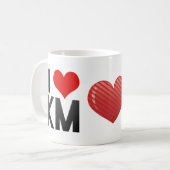I Liebe Kilometer Kaffeetasse (Vorderseite Links)