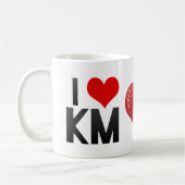I Liebe Kilometer Kaffeetasse (Links)