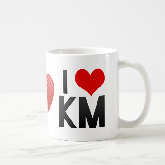 I Liebe Kilometer Kaffeetasse (Rechts)