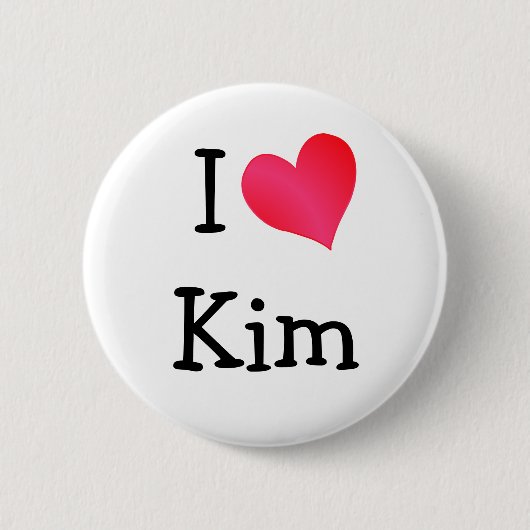 I Liebe Kim Button (Vorderseite)