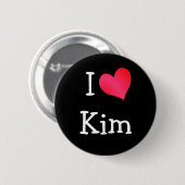 I Liebe Kim Button (Vorne & Hinten)
