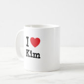 I Liebe Kim T - Shirt Kaffeetasse (Vorderseite Links)
