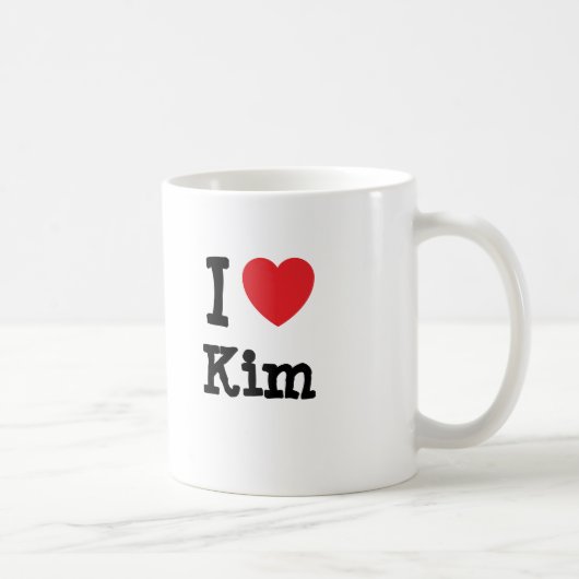 I Liebe Kim T - Shirt Kaffeetasse (Rechts)