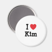 I Liebe Kim T - Shirt Magnet (Vorderseite/Rückseite)