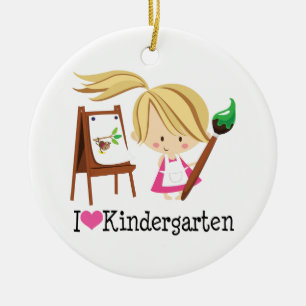 I Liebe-Kindergarten-Geschenk Keramikornament