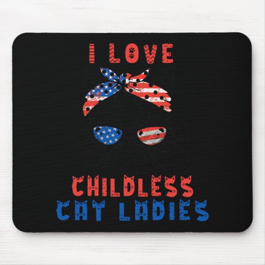 I Liebe Kinderlose Katzen Mousepad (Vorne)