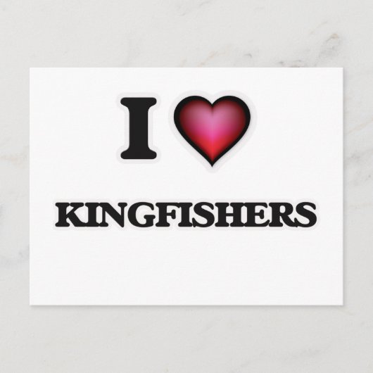 I Liebe Kingfisher Postkarte (Vorderseite)