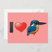 I Liebe Kingfisher Postkarte (Vorne/Hinten)