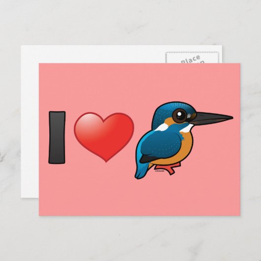 I Liebe Kingfisher Postkarte (Vorne/Hinten)