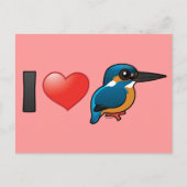 I Liebe Kingfisher Postkarte (Vorderseite)