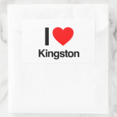 i Liebe kingston Rechteckiger Aufkleber (Tasche)