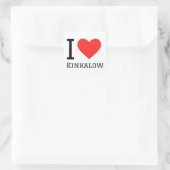 I Liebe Kinkalow Quadratischer Aufkleber (Tasche)
