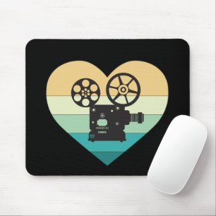 I Liebe Kino Retro Film Projektor Mousepad