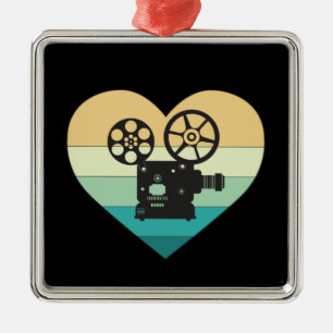 I Liebe Kino Retro Film Projektor Ornament Aus Metall