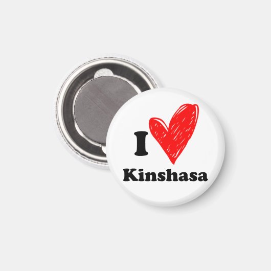 I Liebe Kinshasa Magnet (Vorderseite/Rückseite)