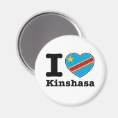 I Liebe Kinshasa Magnet (Vorderseite/Rückseite)