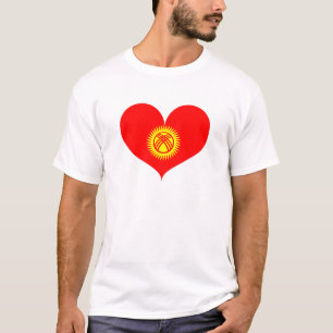 I. Liebe Kirgisistan-Flagge T-Shirt