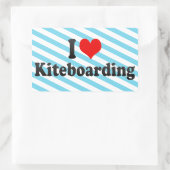 I Liebe Kiteboarding Rechteckiger Aufkleber (Tasche)