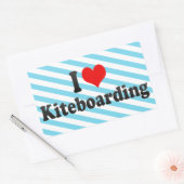 I Liebe Kiteboarding Rechteckiger Aufkleber (Umschlag)