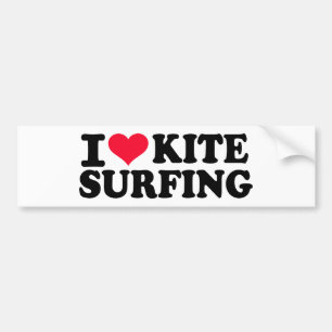 I Liebe Kitesurfing Autoaufkleber