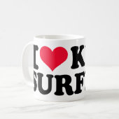 I Liebe Kitesurfing Kaffeetasse (Vorderseite Links)