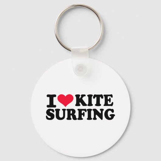 I Liebe Kitesurfing Schlüsselanhänger (Vorderseite)