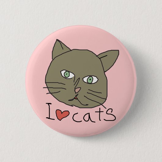 I Liebe Kitty Button (Vorderseite)