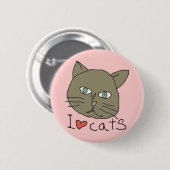 I Liebe Kitty Button (Vorne & Hinten)