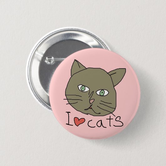 I Liebe Kitty Button (Vorne & Hinten)